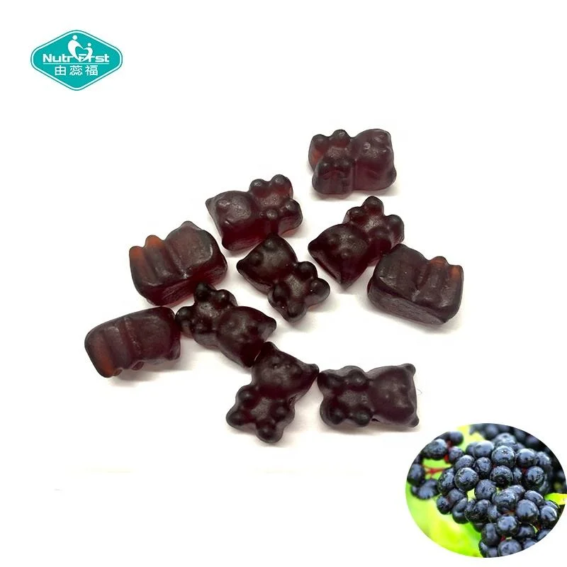 Personalizar Fórmula suplementos del sistema inmunológico Zinc Vitamina C Negro orgánico Bermerry Quercetin Gummy