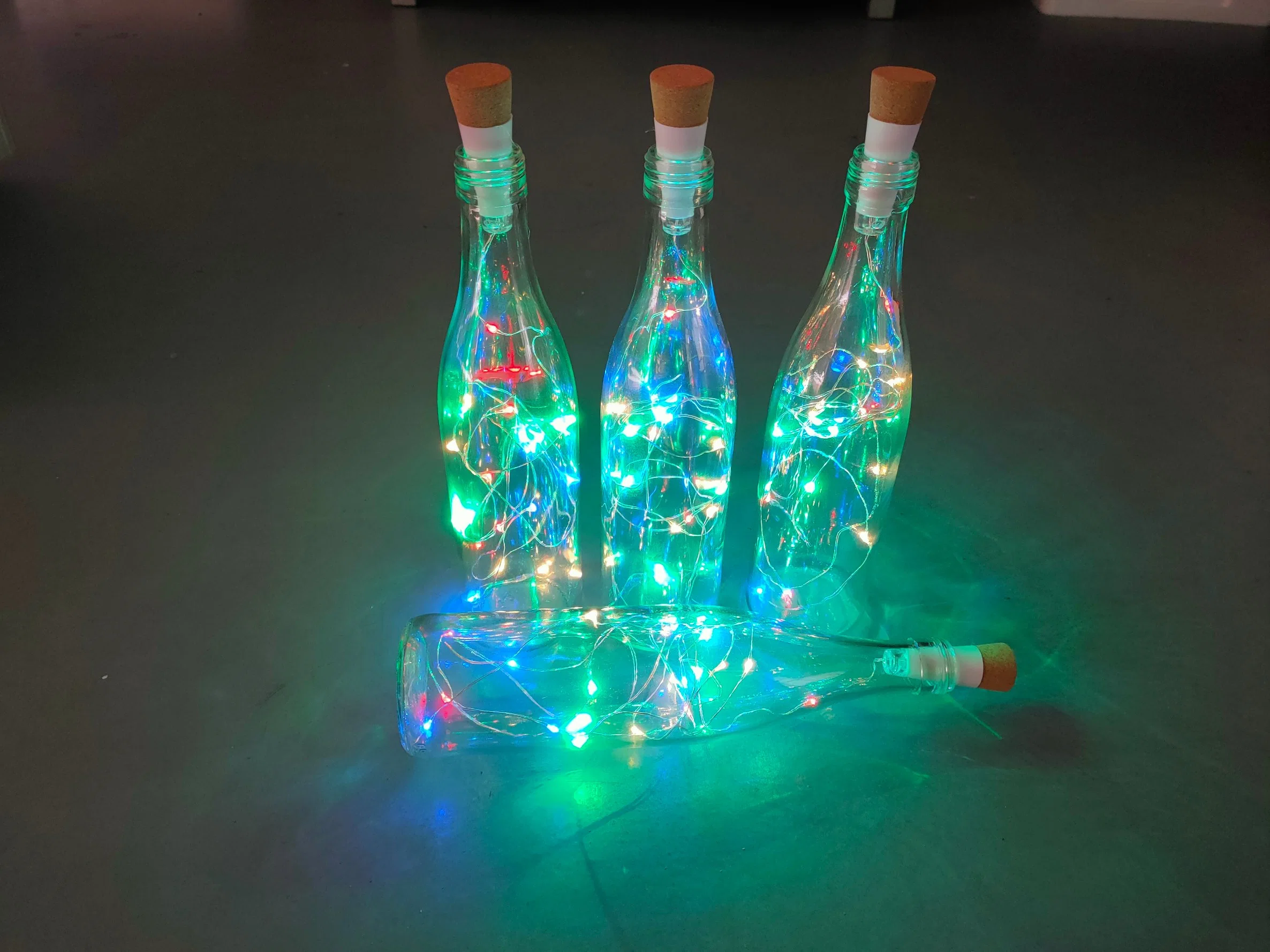 Bright 20PCS LED Wine Bottle Light with Cork USB LED String Bottle Lights Battery Cork for Party Wedding Christmas Halloween Bar Decor Warm White LED