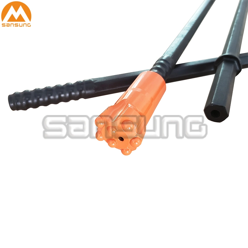 Thread R25 Drill Rod with Hex 22X108mm Shank for Stone Drilling