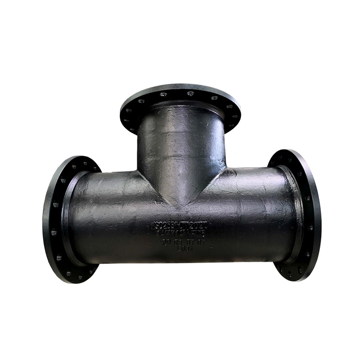 En598 Bitumen Di Ductile Cast Iron Drain Pipe Fitting Double Flanged Bend