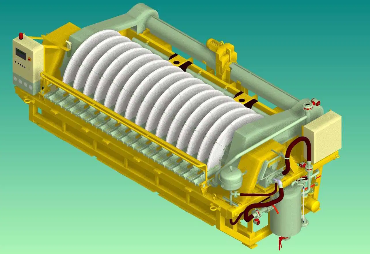 Tc Ceramic Rotary Vacuum Filter for Non-Ferrous Metal, Rare Metals, Ferrous Metal and Nonmetal Concentrate Dewartering