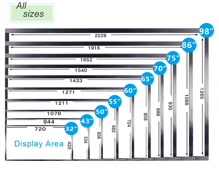 50 Inch Interactive Flat Panel Multi Touch Screen for Teaching Whiteboard Smart Board