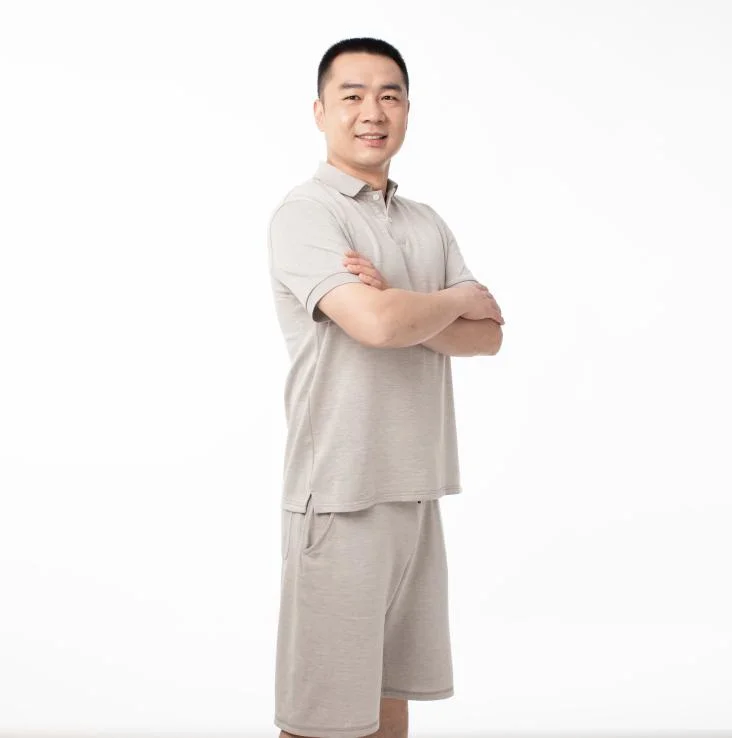 Silver Hollow Fiber Short Sleeve Shirt Shorts Set for Emf Protection