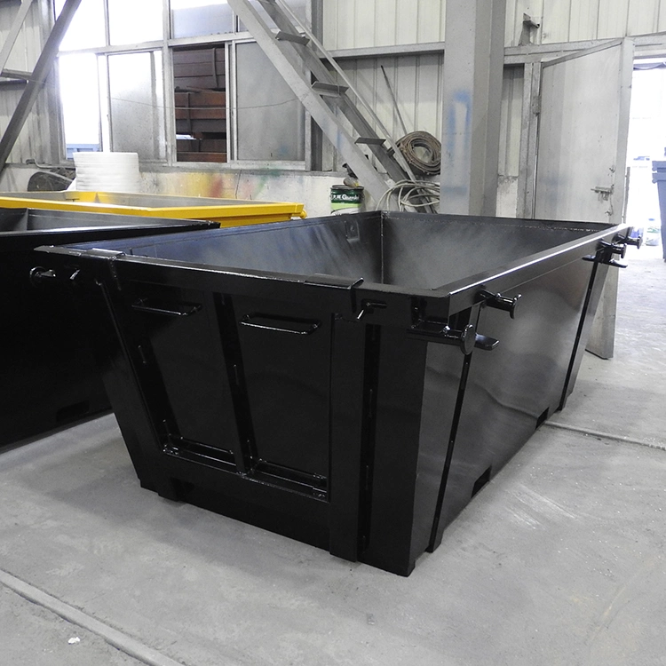 Outdoor Metal Garbage Waste Skip Public Trash Bin