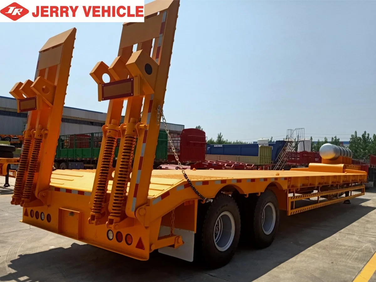 Heavy Duty 60 Ton Low Bed Truck Semi Trailer Dump Truck Tractor Flatbed Trailer Heavy Truck Trailer