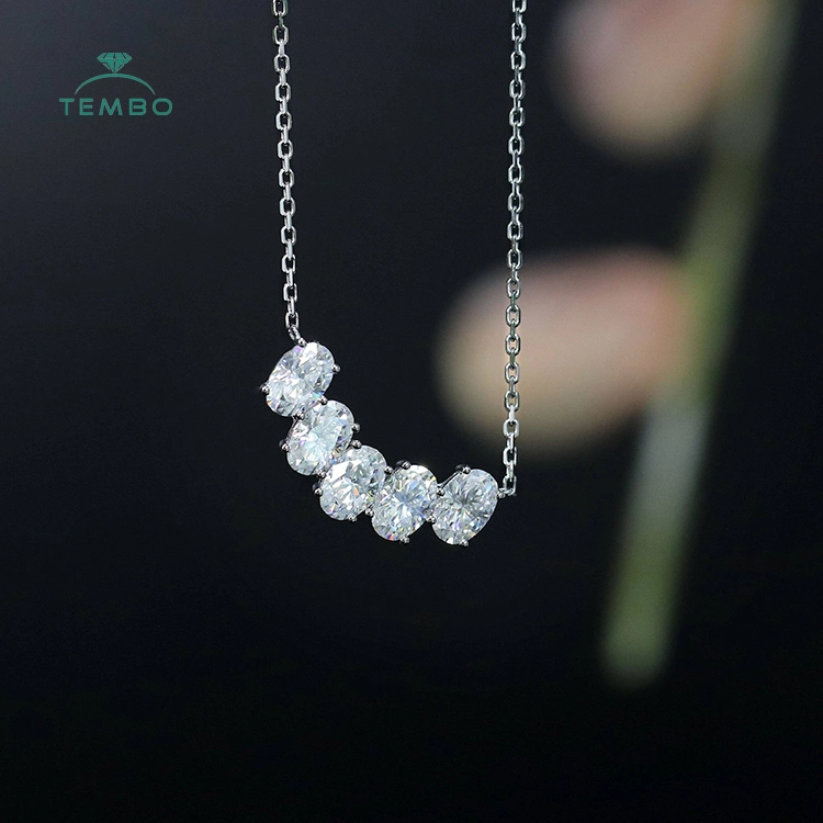 Sterling Silver Lab Diamond Ожерелье модные аксессуары