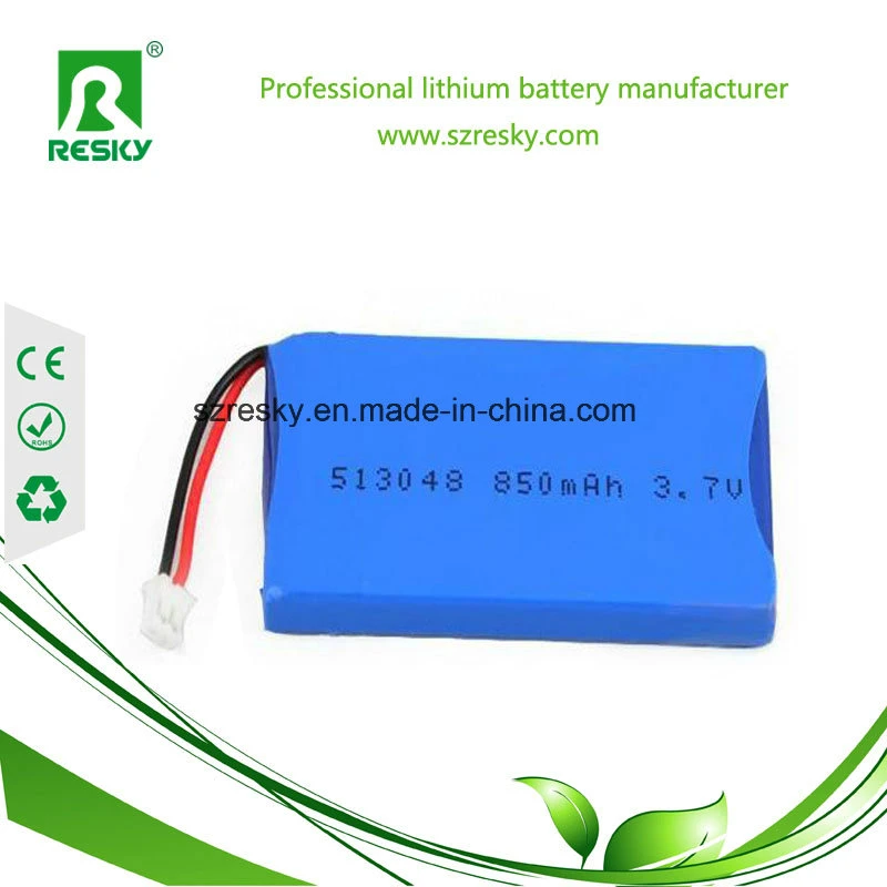 3.7V Li-ion 850mAh Battery Lipo Battery Cell Prismatic Size 513048