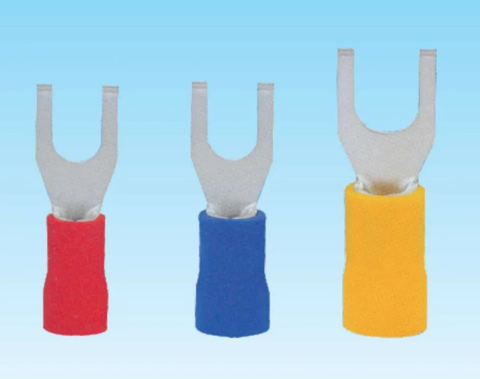 Tinned Spade Insulated Terminal Cable Lug Electrical Terminal PVC Copper Male Pre-Insulating Terminals