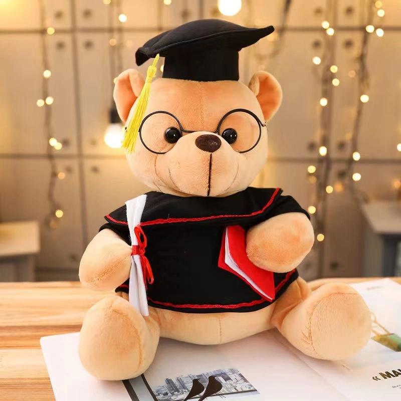 Ours en peluche Teddy Bear Dr. Cap pour la saison des diplômes, ours de commémoration de la remise des diplômes, cadeaux jouets en peluche pour enfants