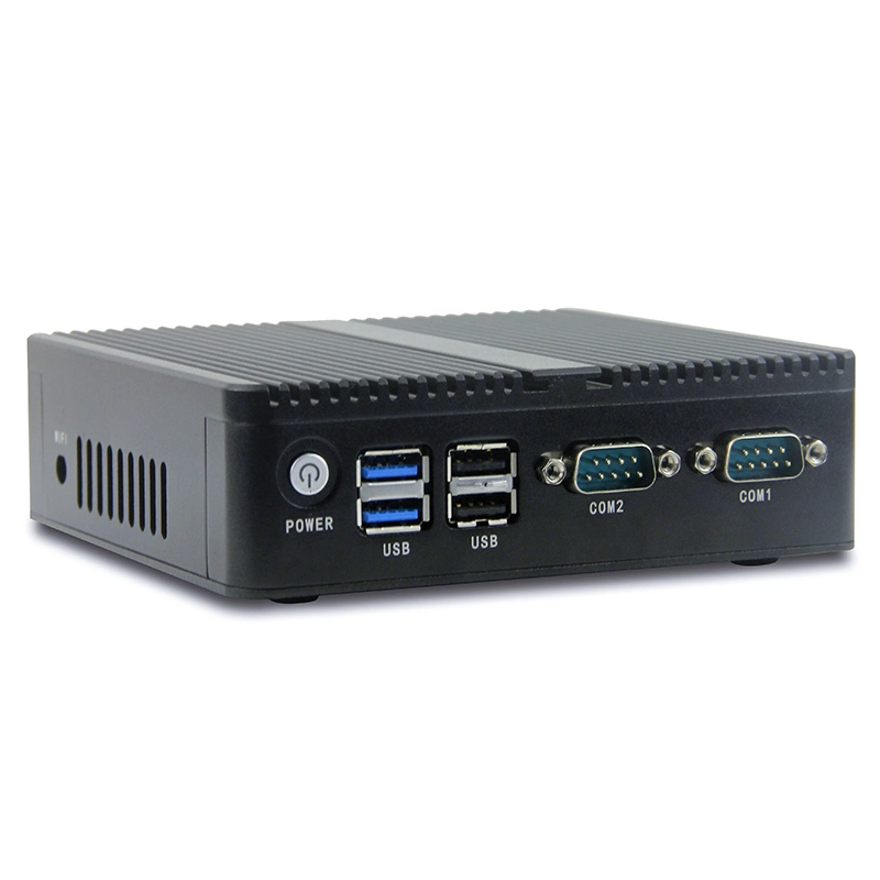 2 LAN-Port lüfterloser Embedded Box-PC klein x86 Industrie Mini-Computer