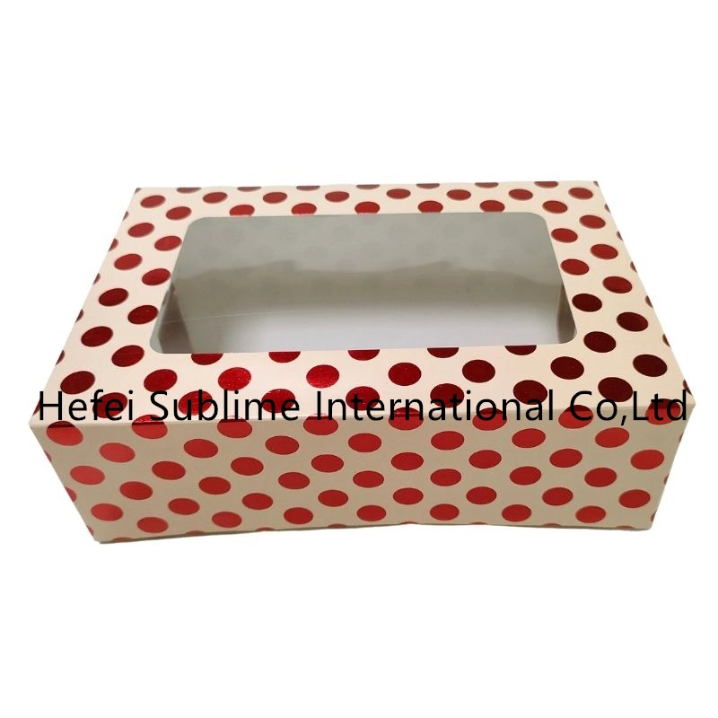 2 PCS Bakery Boxes with Window Cookie Boxes White Card Treat Boxes Small and Big Cake Box for Dessert