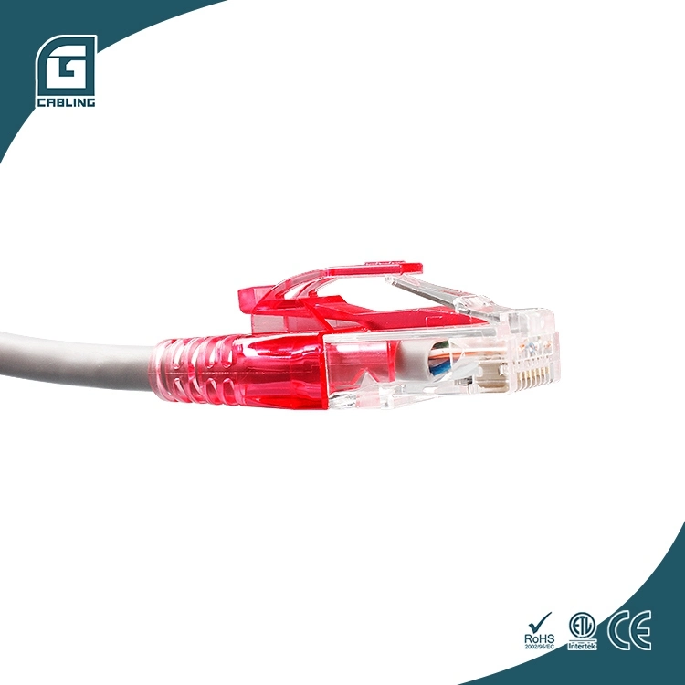 Gcabling Hot Sales Stock CAT6/CAT6A Molded RJ45 Ethernet Patch Network LAN Cable with Lock