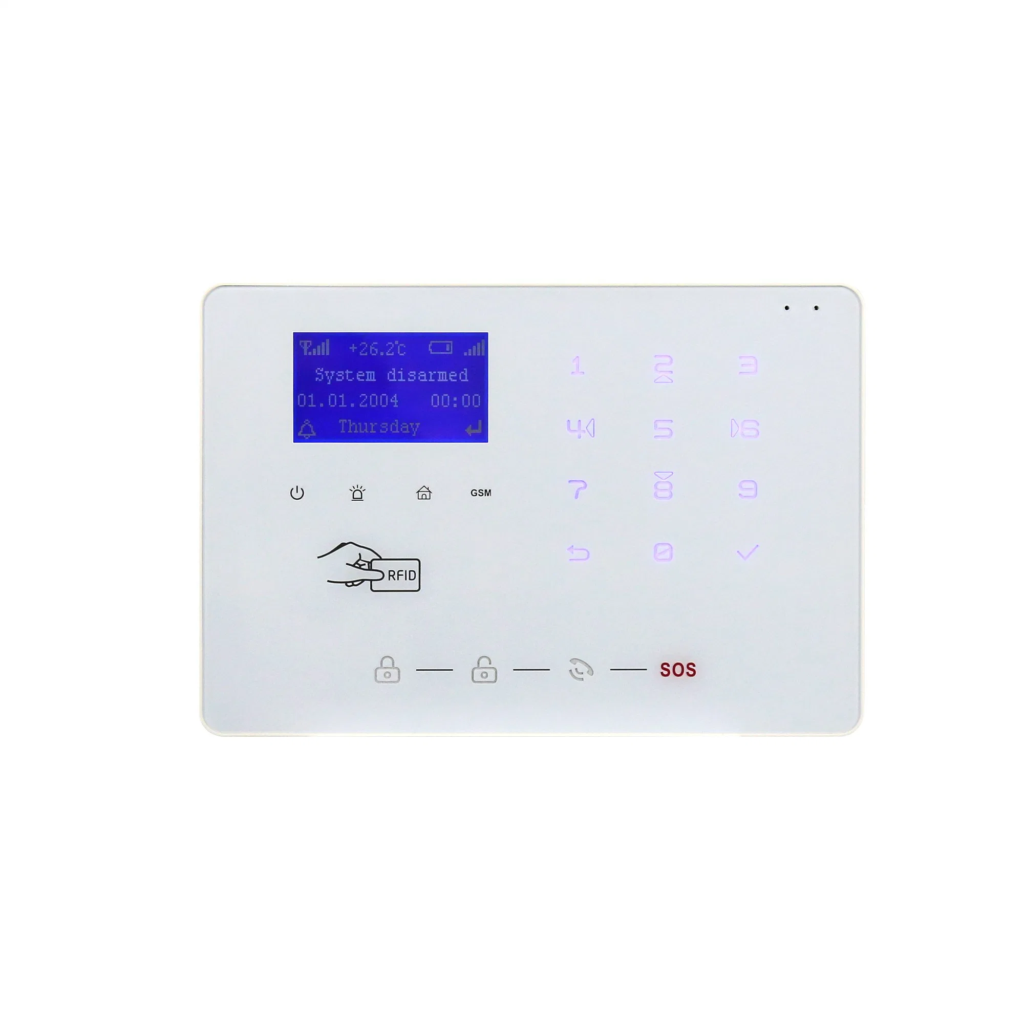 Wireless Wired Tuya WiFi + GSM Home Security Alarm System with Home Appliance Control Function