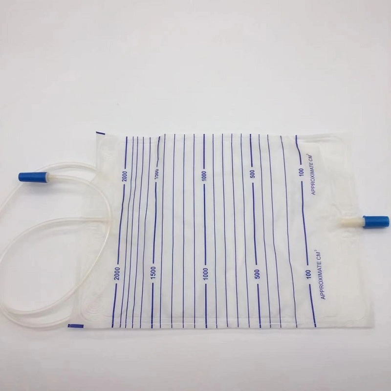 2000ml Push-Pull Valve Disposable Catheter Urine Drainage Bag