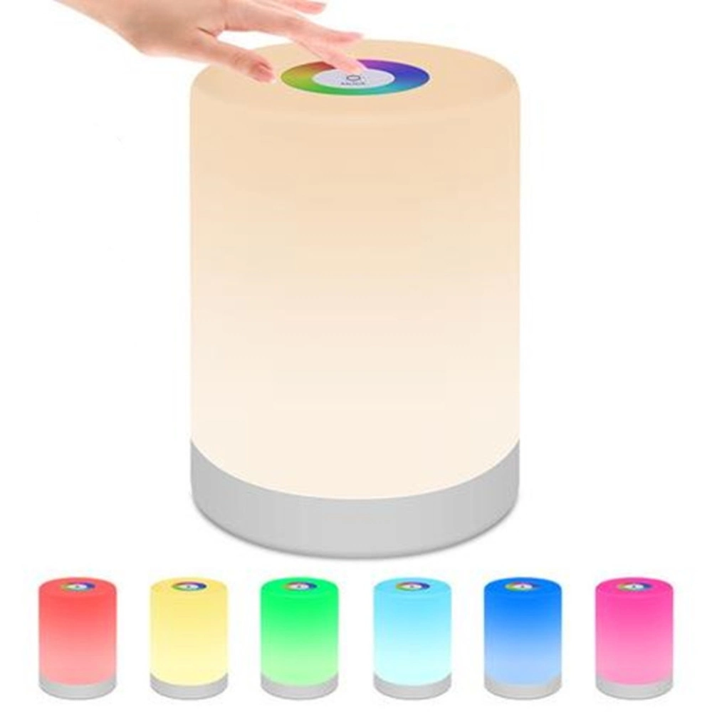 LED Touch Control Night Light Chargeable Smart Bedside Table Lamp RGB Color Changing Modes for Baby Kids Bedroom Office Camping Bl23236