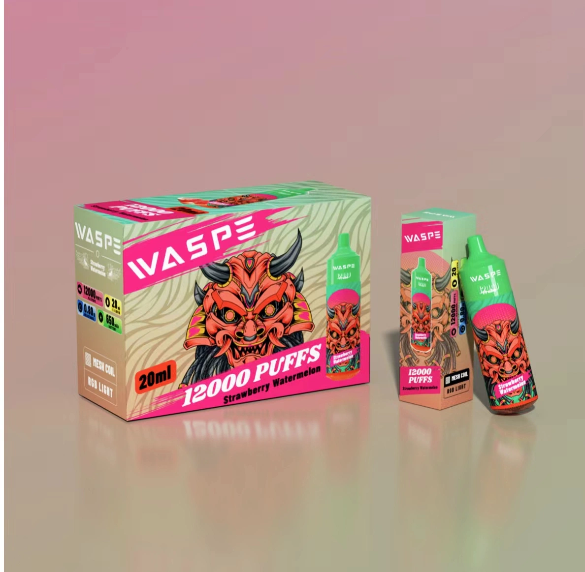 Waspe12000 Big Puff Einweg-Vape 20ml 0-5% Nic 650mAh Typ C Elektronische Zigarette aufladen