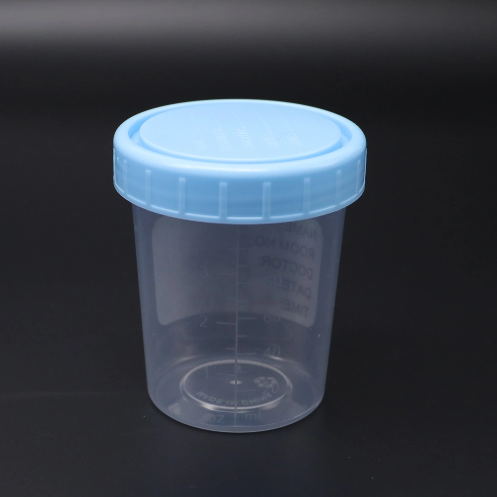 Unicolor Wholesale/Supplier Plastic Test Medical Container with Screw Cap Specimen Collector Urine Collection