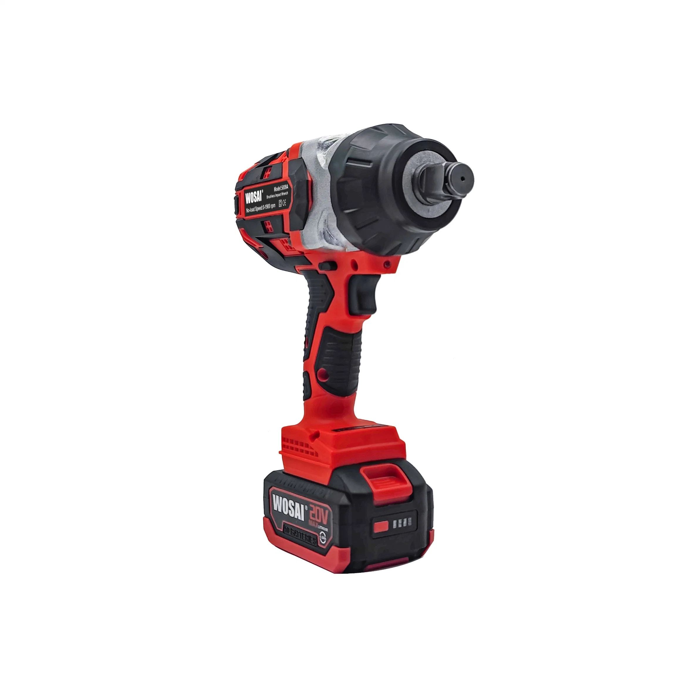 20V Wosai Brushless Lithium Li-ion Battery Cordless Electric Impact Wrench Socket Wrench Impact Power Wrench