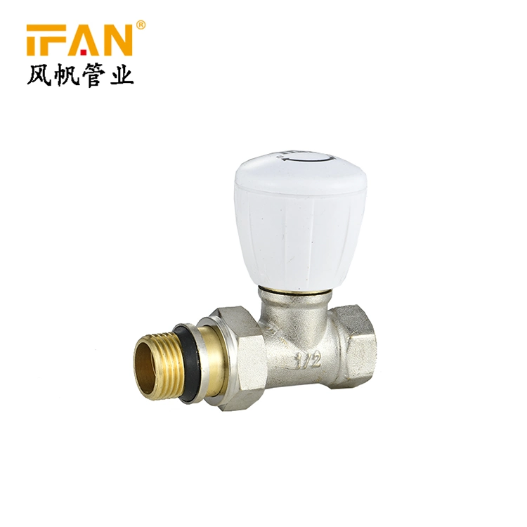 Ifan Brass Washing Machine Angle Valve 3/4 Inch 2 Way Heater Control Faucet Brass Bibcock Valve Fittings