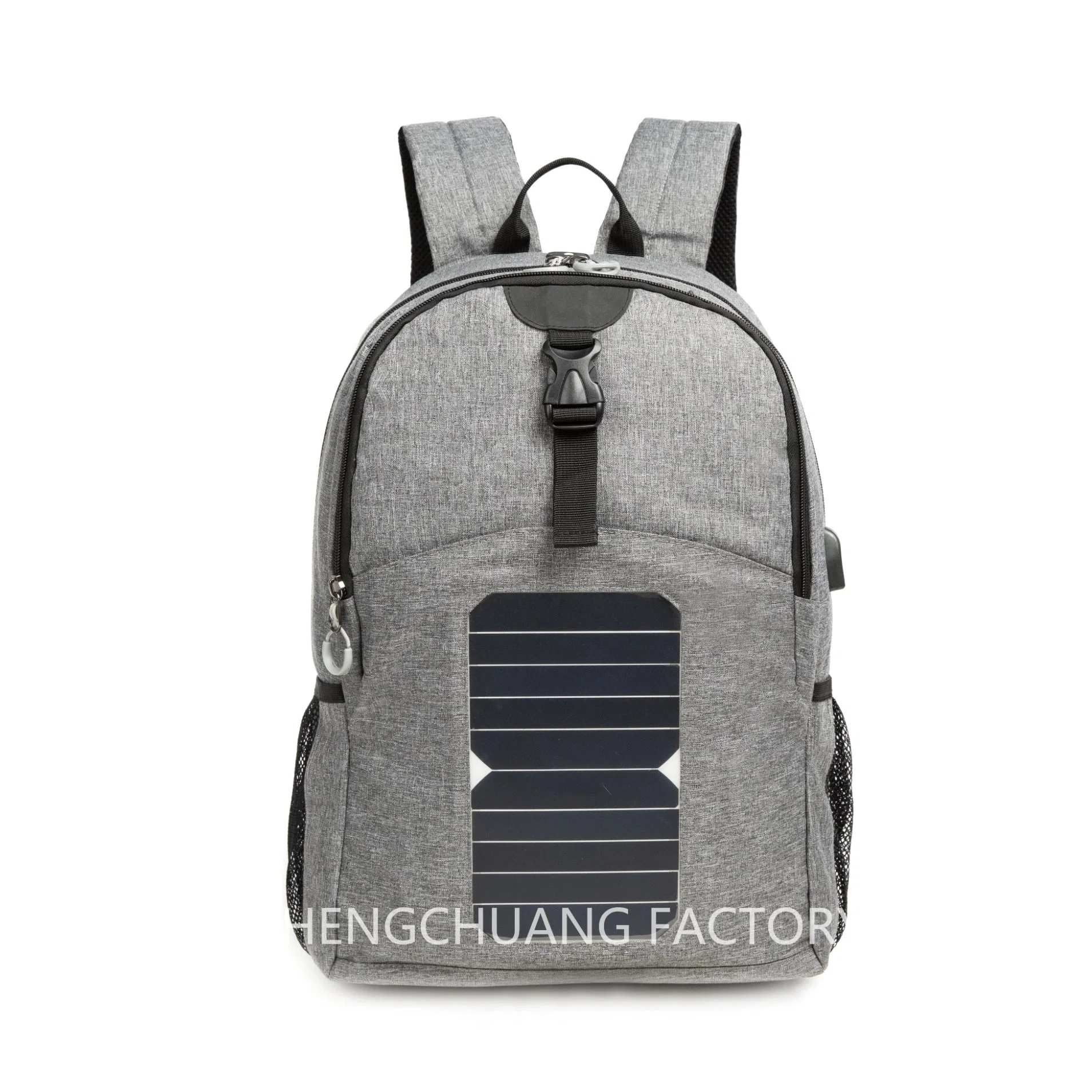 Sac à dos solaire pour hommes High Tech Sac intelligent Sac de plein air avec panneau solaire Batterie de secours Sac à dos avec port de chargement USB