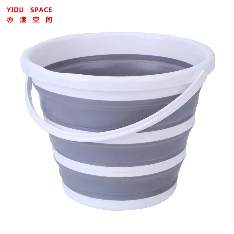 Portable Hanging Household Outdoor Plastic Silicone Toy Bucket Folding Car Wash Bucket Fishing Bucket