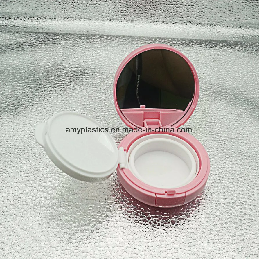 Round Empty Bb Cc Cushion Powder Case / Container / Packaging / Box / Packing with Mirror