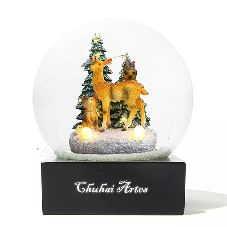 Glitzer Glas Snow Globe Wasserball mit Custom Base für Geschenke