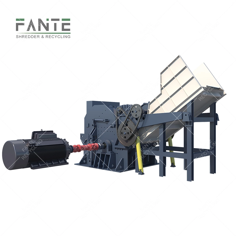 Abfall-Farbe Eimer Schredder Fahrräder Recycling-Maschine Ölfässer Crusher Schrott Autos Zerkleinern Aluminium Dosen Metall Hammer Mühle Crusher Preis