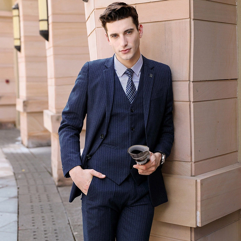 OEM Men&prime; S Business Stripe Suit, Professional Suit, Bridegroom&prime; S Dress Suit