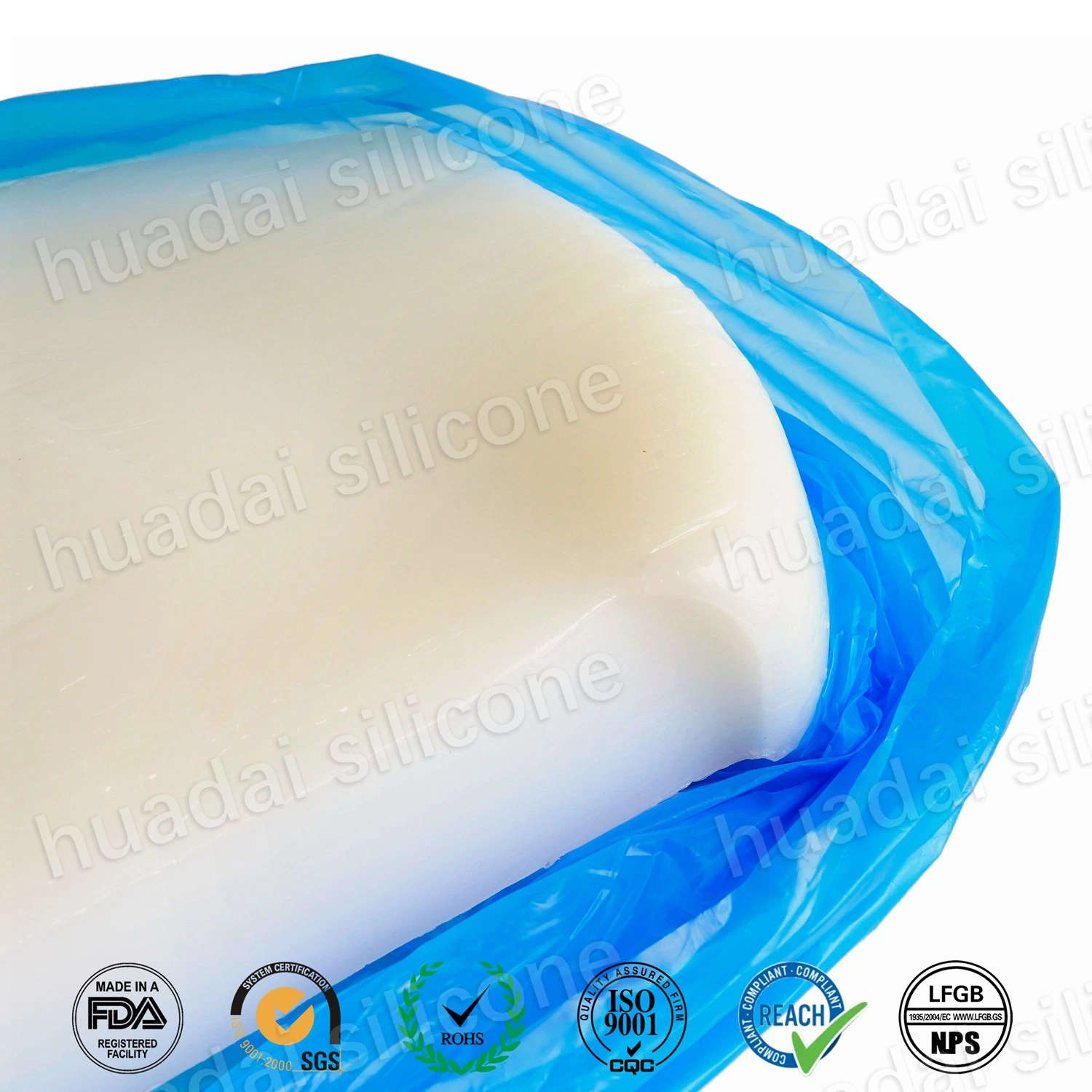 30-80 Shore a High quality/High cost performance Transparent Fumed Type Food Grade Platinum Solid Silicone Rubber for Industry Application