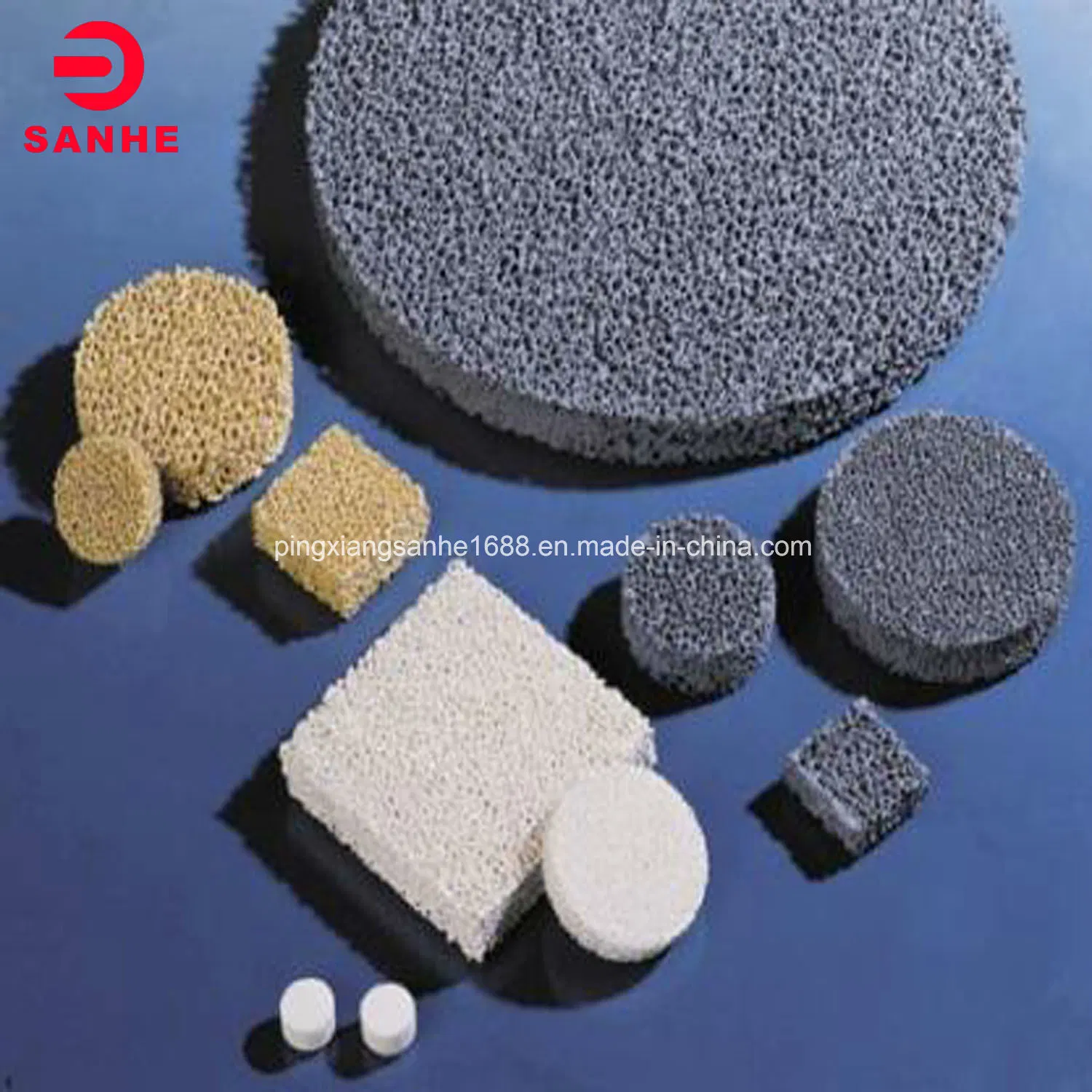 Alumina, Silicon Carbide, Zirconia Porous Ceramic Foam Filter All Size