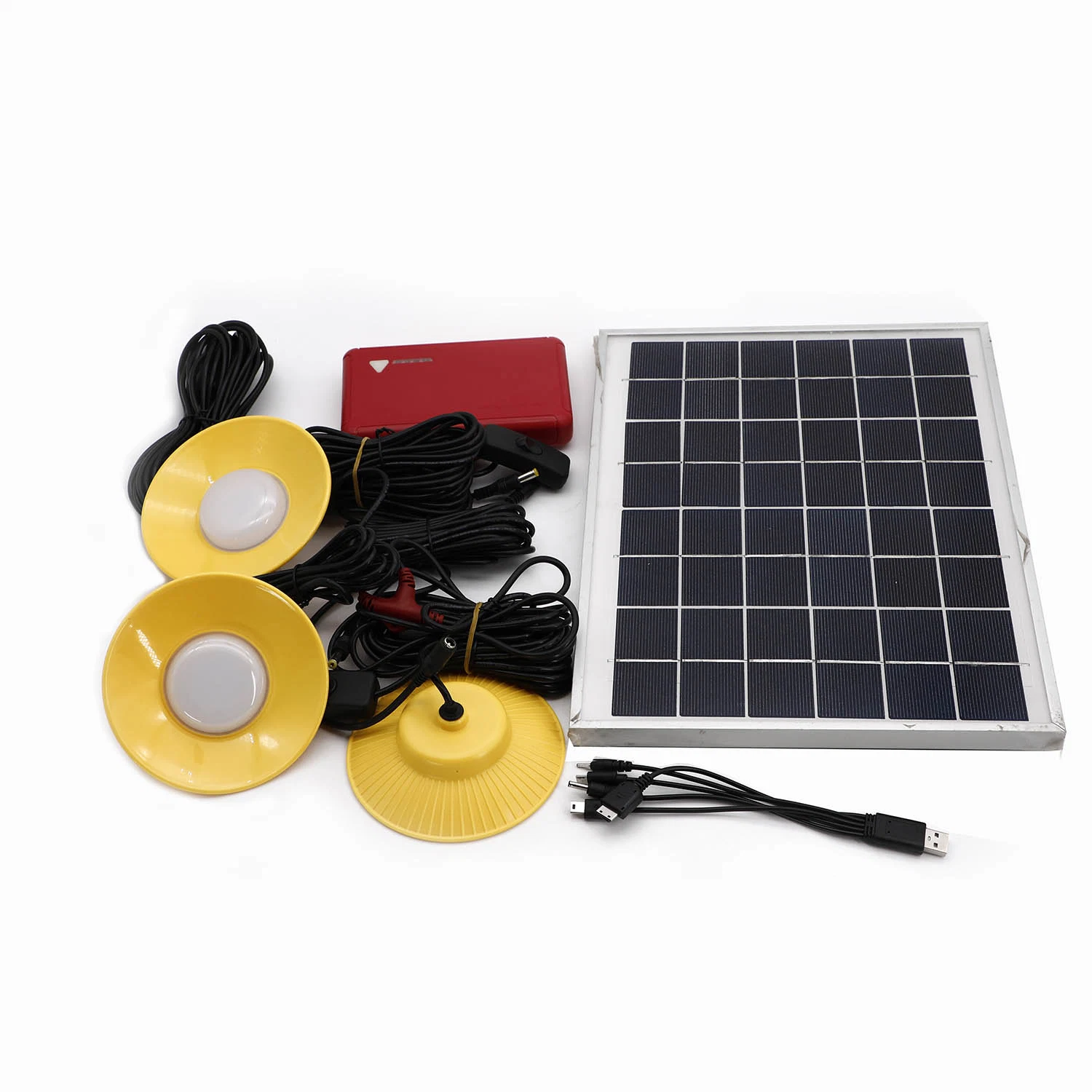5200mAh Li-ion Battery Backup 10W Emergency Home Use Lighting Solar Panel Powered LED Lighting System Kit Light