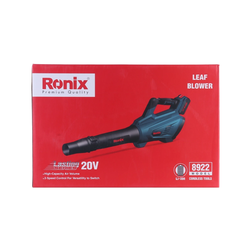Ronix 8922 Cordless Leaf Blower 15000rmp 45m/S Electric Mini Leaf Blower Battery Powered Cordless Leaf Blowers
