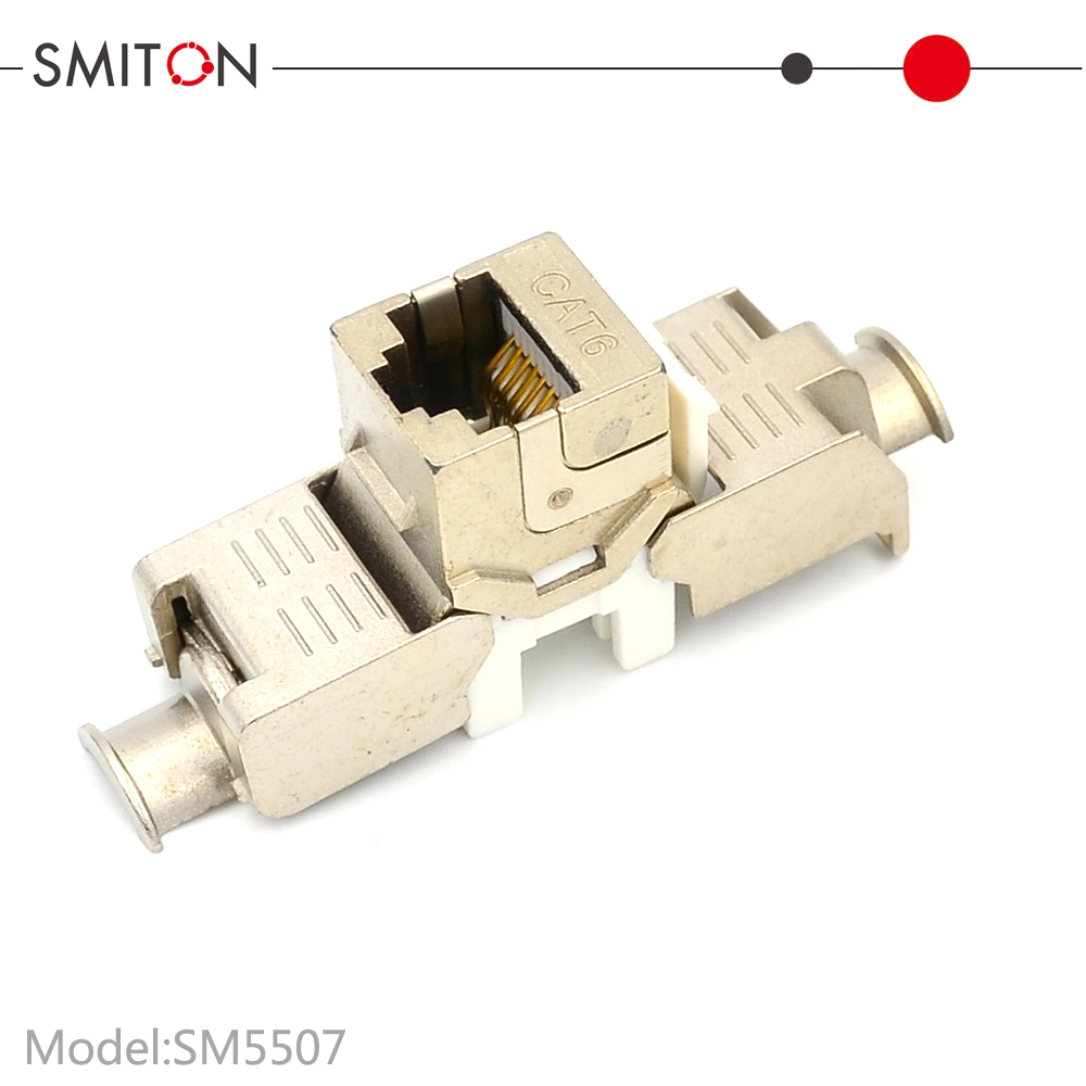 FTP CAT6 CAT6A Toolless Shield Keystone Jack Module Tool-Free