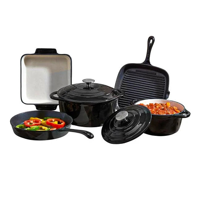 Pots et casseroles Non-Stick ustensile de cuisson en céramique Ustensiles de cuisine en fonte Set Ustensiles de cuisine de gros