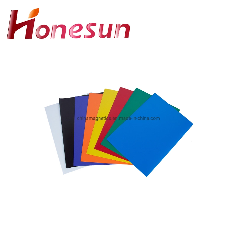 Multicolour Custom Magnets Magnetic Paper Magnetic Sheet Roll Rubber Magnet Magnetic Sheets with PVC Adhesive Fridge Magnet 0.4mm 0.6mm 0.8mm