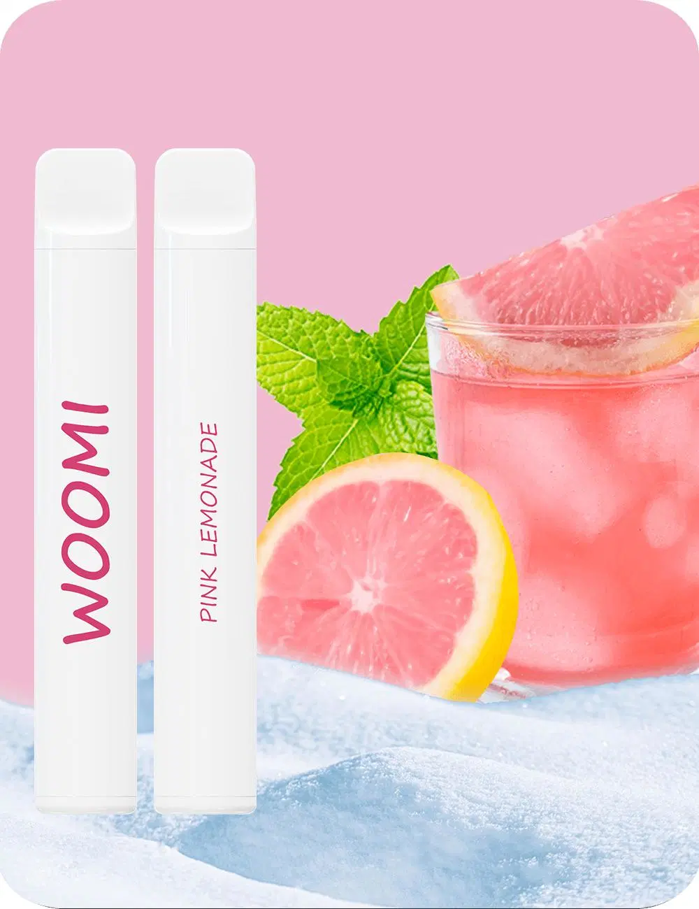 Woomi E Cig blanca nieve 600 inhalaciones mejores sabores Blue Razz 2% de limonada desechables de nicotina Vape