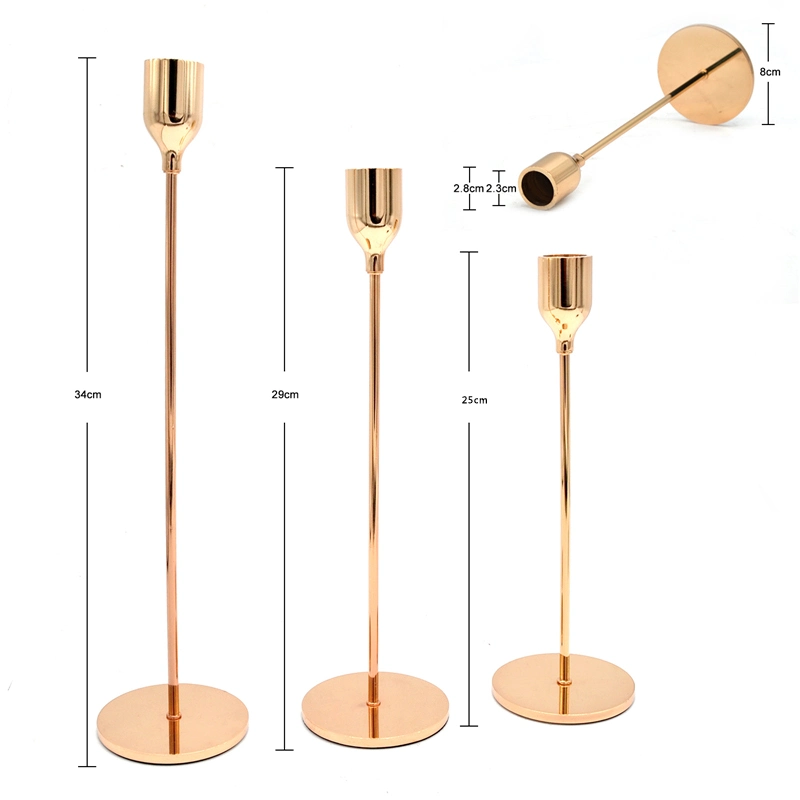 Simple Continental Candlestick for Church Wedding Home Candlelight Dinner