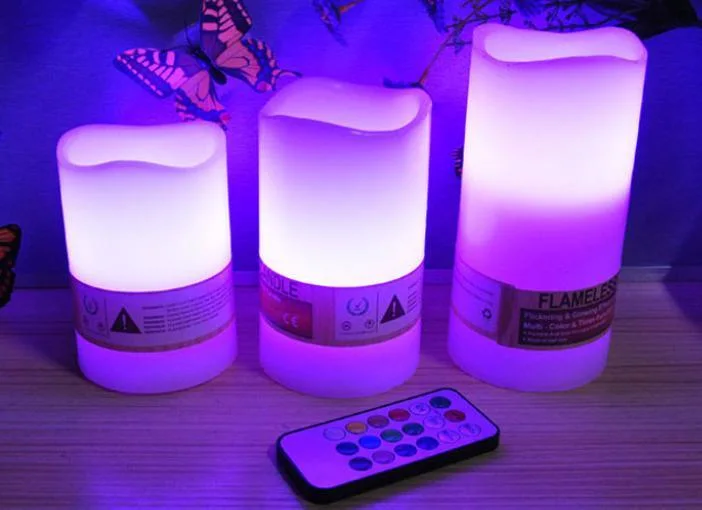 Battery Powered Dancing LED Wax Candles Moving Flameless LED Candles Light