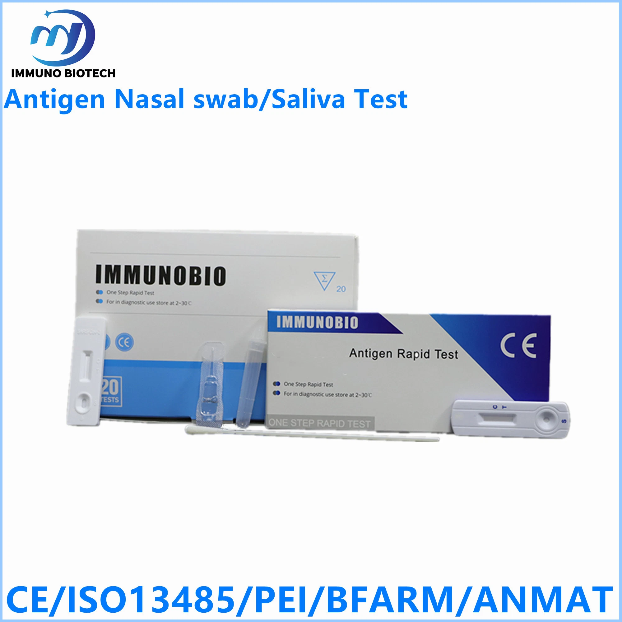 Pei/Bfarm Immunobio swab nasal de antigénio da bobina de teste de diagnóstico rápido MARCAÇÃO