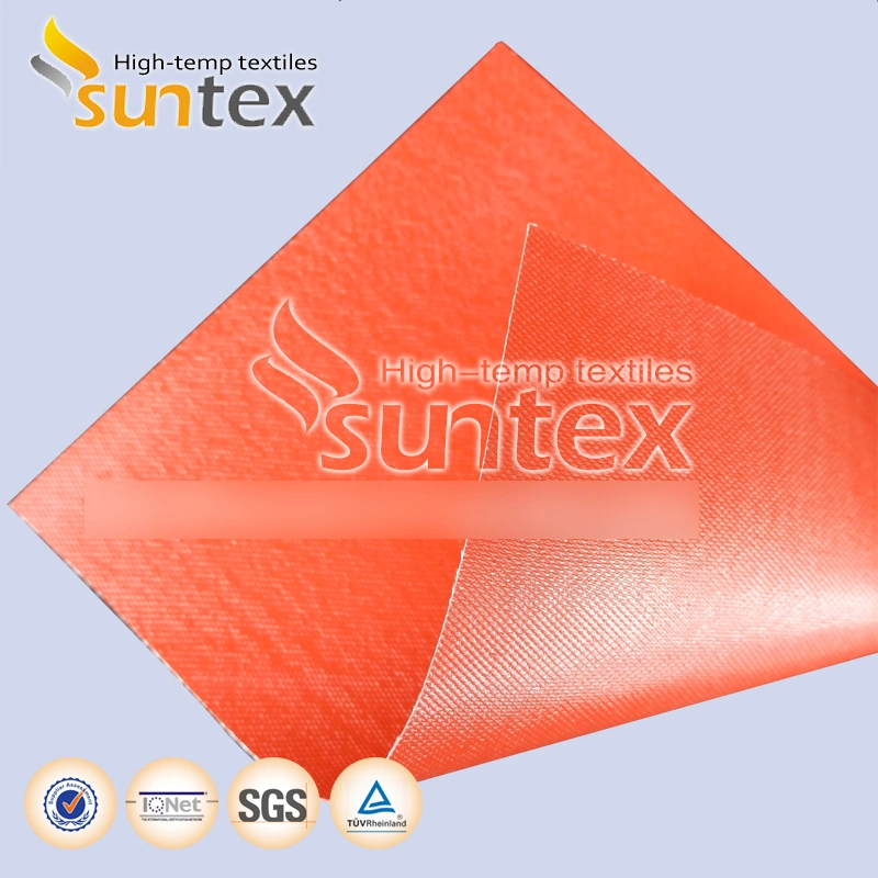 0.8mm Silica Cloth Coated with Red Silicone for Fire Curtain Barrier E 180