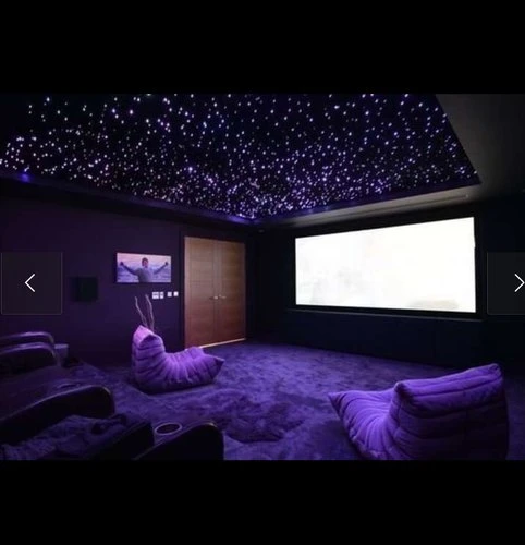 سقف سكاي من ألياف بصرية بصريات بصرية RGB Twinkle Light Effect LED للسينما المنزلية
