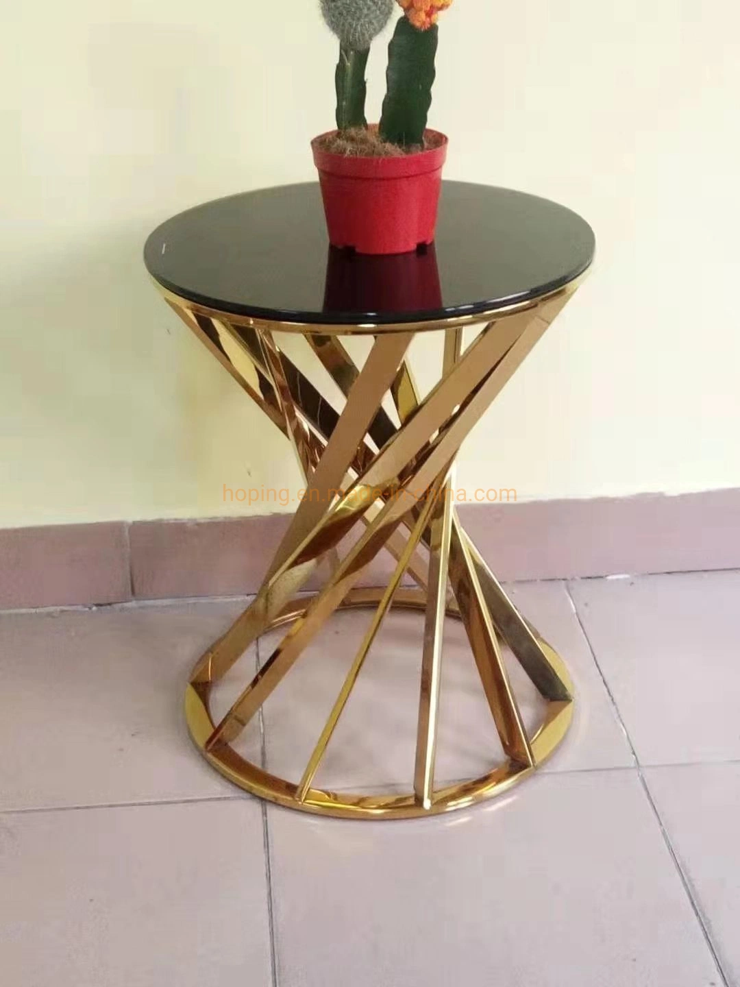 Living Room Furniture Wholesale/Supplier Wedding Gold Flower Pot Stand for Wedding Decoration