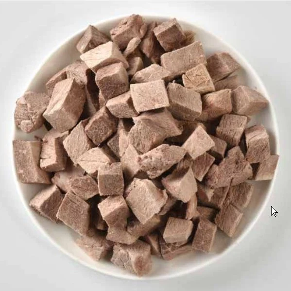 High Quality Best Price Delivery Fast Chinese Factory Supply Freeze-Dried Salmon Cubes Puppy Feed Pet Staple Food