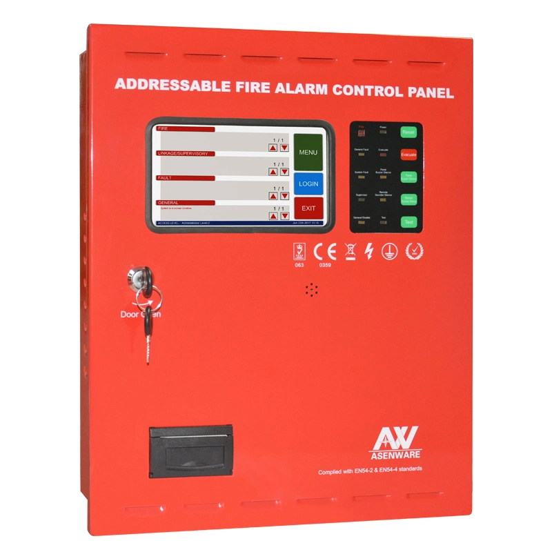 Système de panneau de contrôle d'alarme incendie adressable Asenware
