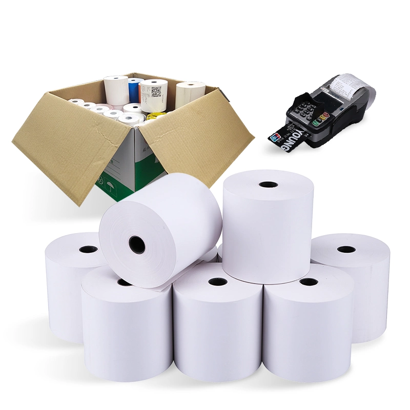 Thermal Paper Manufacturer A4 Ultrasonic 110hg 80X80 80X70 57X40 57X38 Cash Register Till POS Thermal Paper Roll