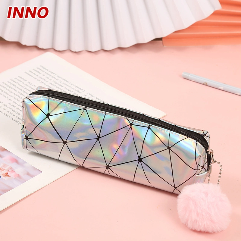 Factory Direct Selling Inno Brand R060# Plush Large Capacity Pencil Case PU/PVC Leather Stationery Bag Eco-Friendly