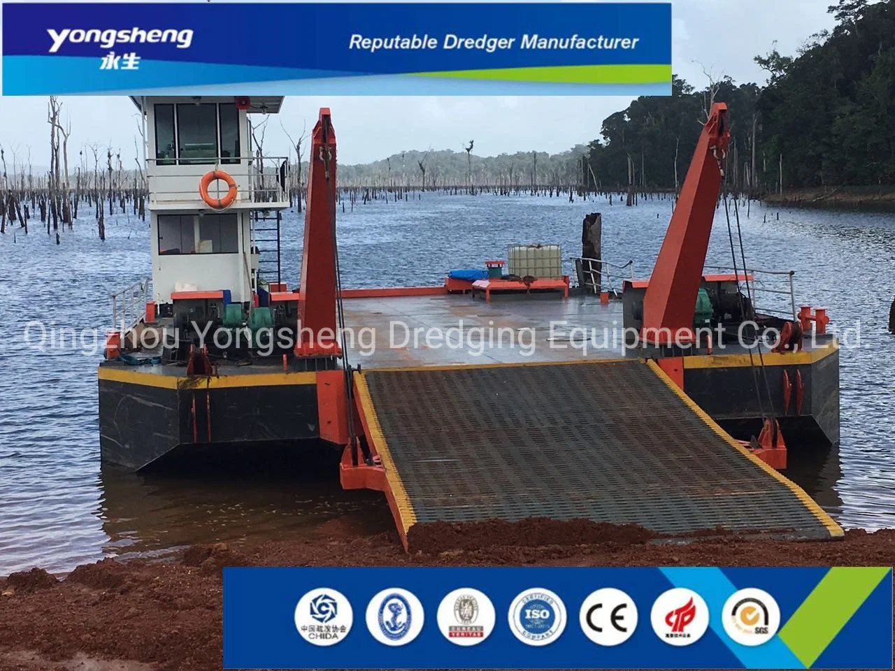 Ys Brand High Performance Logistic Barges Manufactured for Transporting Equipment/Containers/Cargos/Excavators for Sale