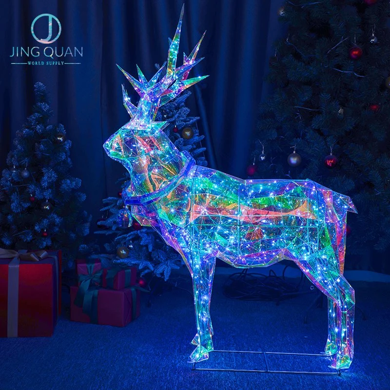 Deer светодиодные индикаторы волшебная новогодние подарки праздник 3D рождественские украшения подсветки LED НАРУЖНОГО ОСВЕЩЕНИЯ