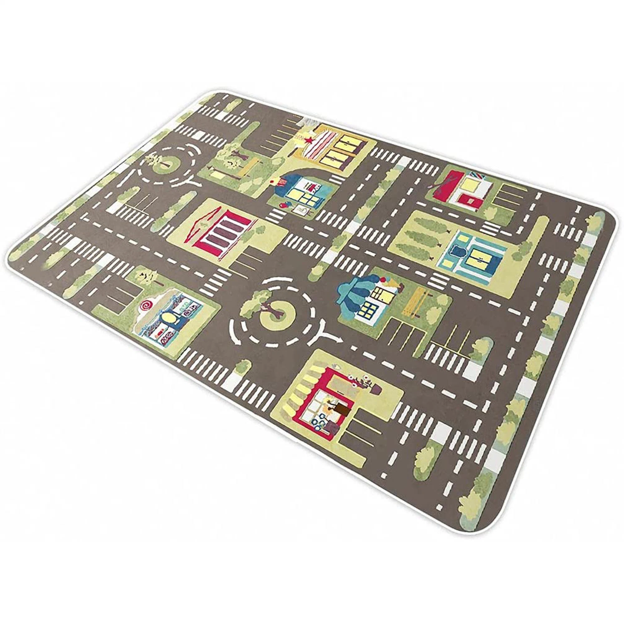 Lightweight Custom Design Baby Folding City Street Road Map Carpet Toy Game Area Kids Rug Infant Play Gym Mat